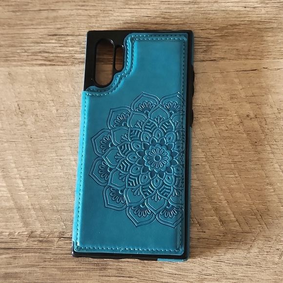 Galaxy Note 10 Plus phone Case Wallet w/ Card Holder, Embossed Mandala Patter - Picture 3 of 12